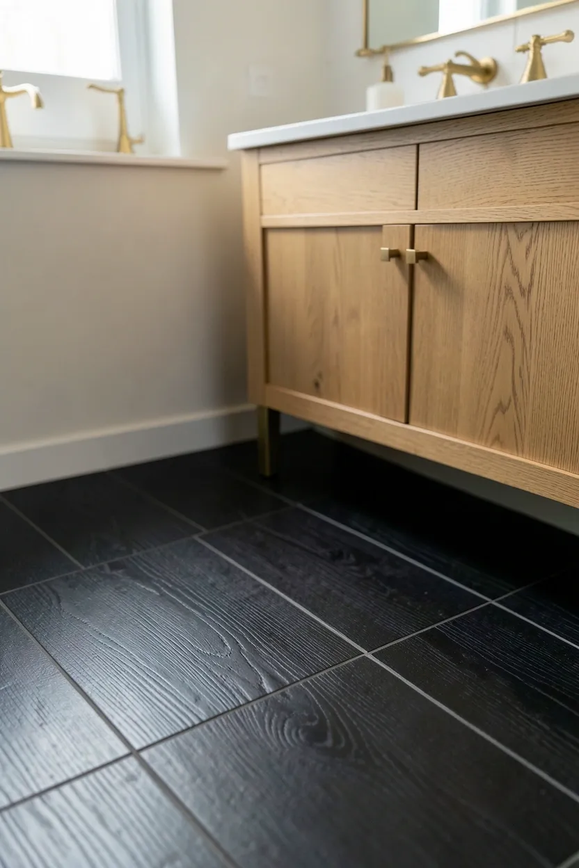 Black Wood-look Tiles