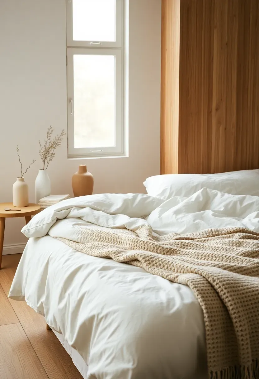 Natural texture stack with linen and wool