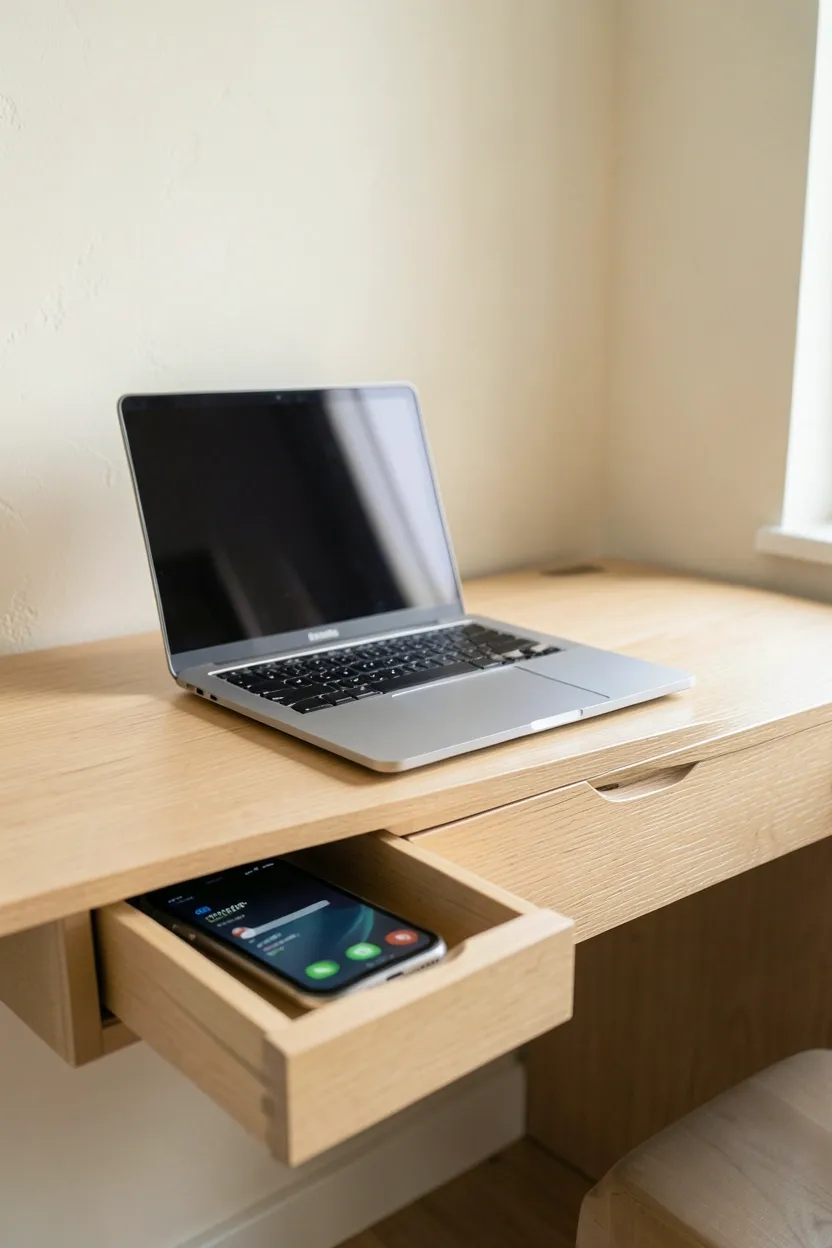 Minimalist shopping — single quality item in a paper bag, conscious buying habit for small apartment renters