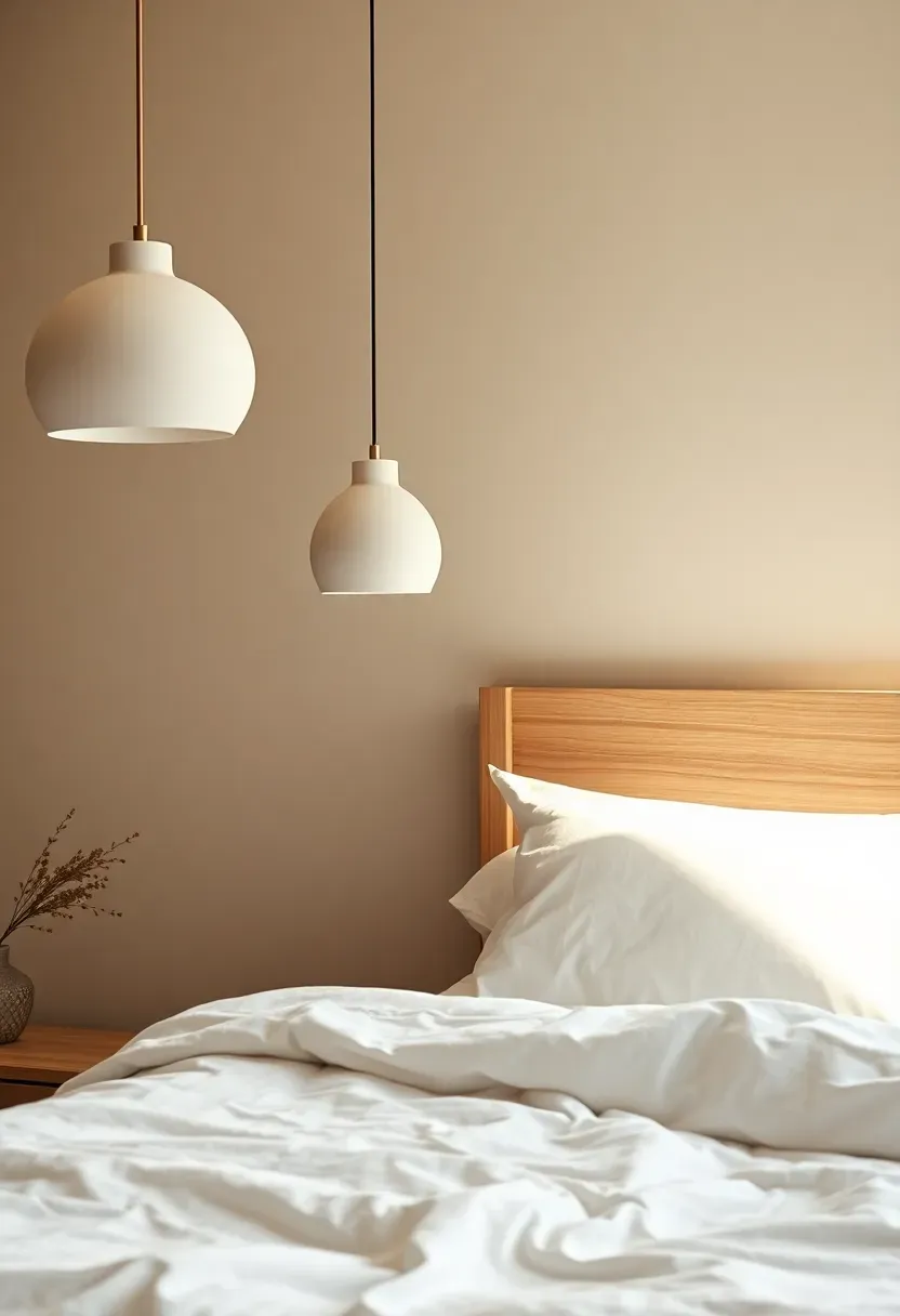 Matte ceramic pendant pair for symmetry