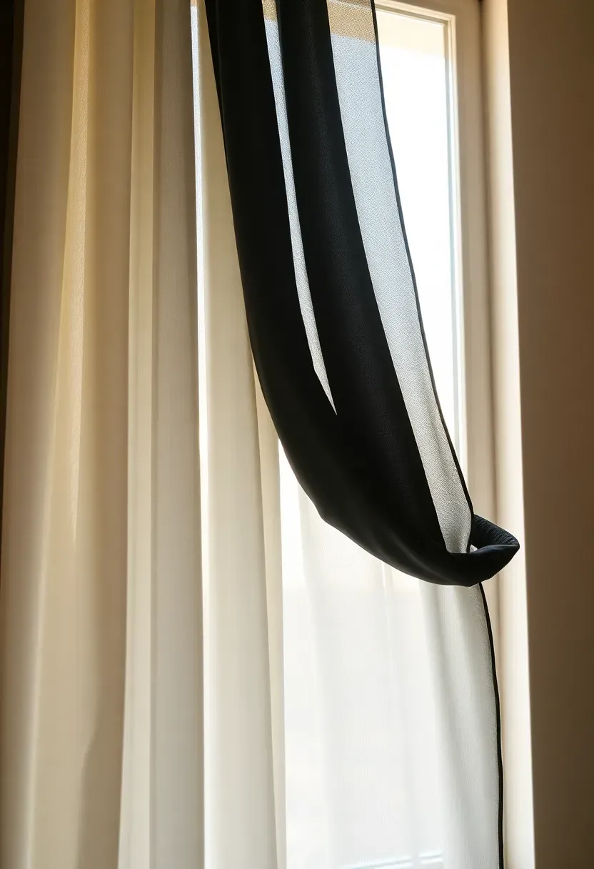 Blackout curtains layered with sheers