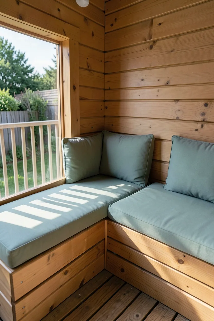Built-in Bench Storage