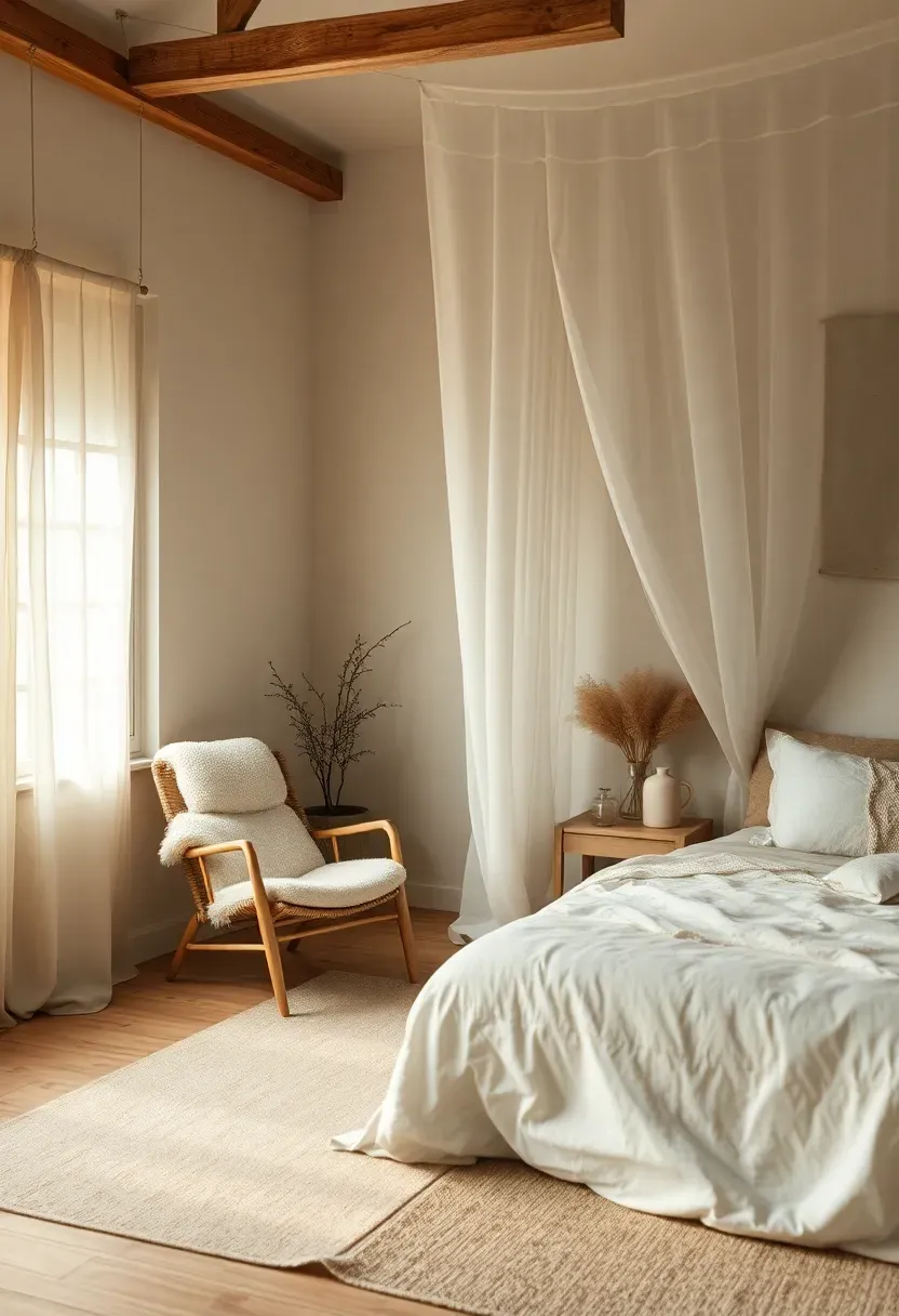 Cotton gauze canopy divider for a reading corner