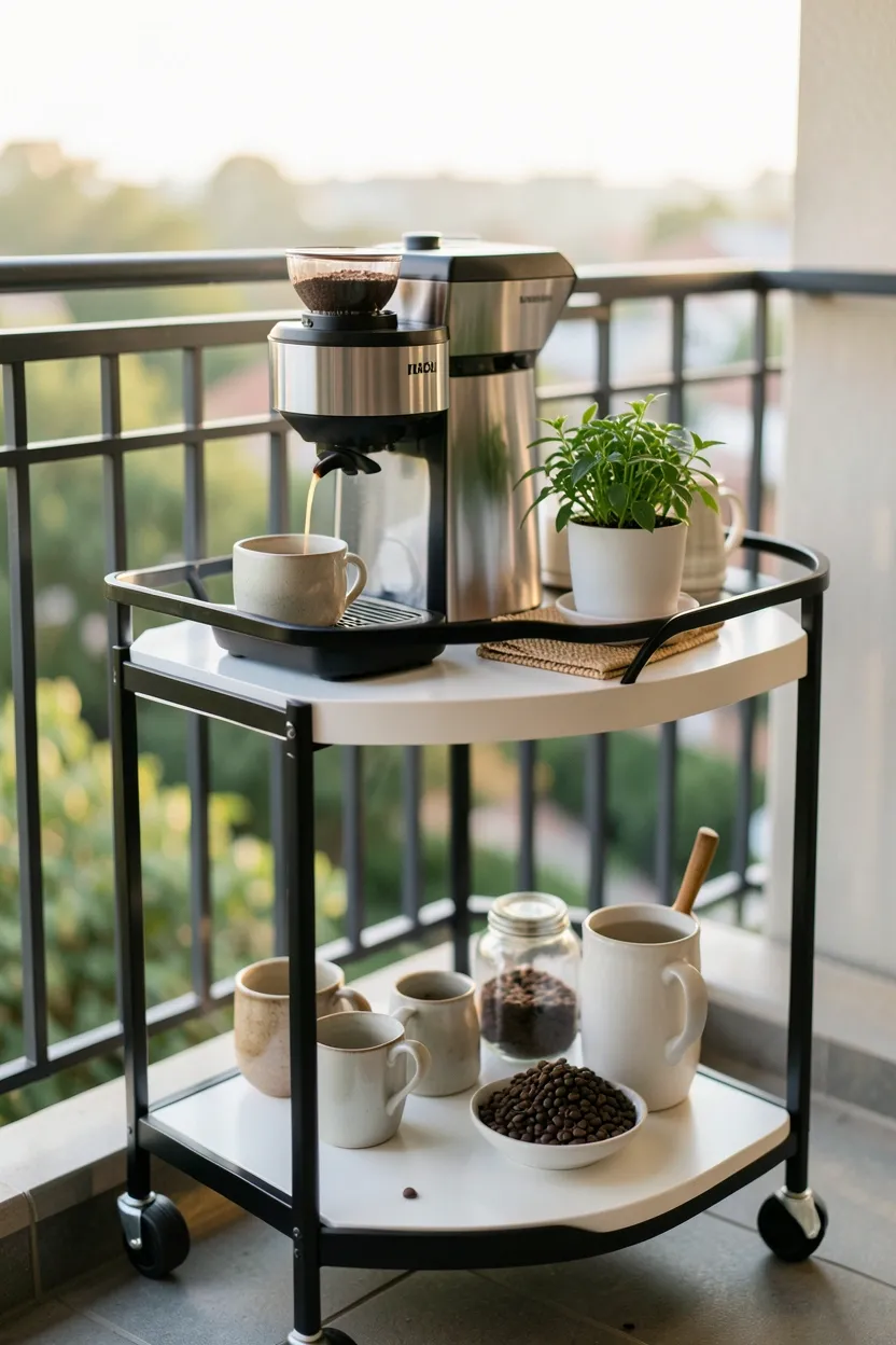 Coffee Station with Outdoor Cart