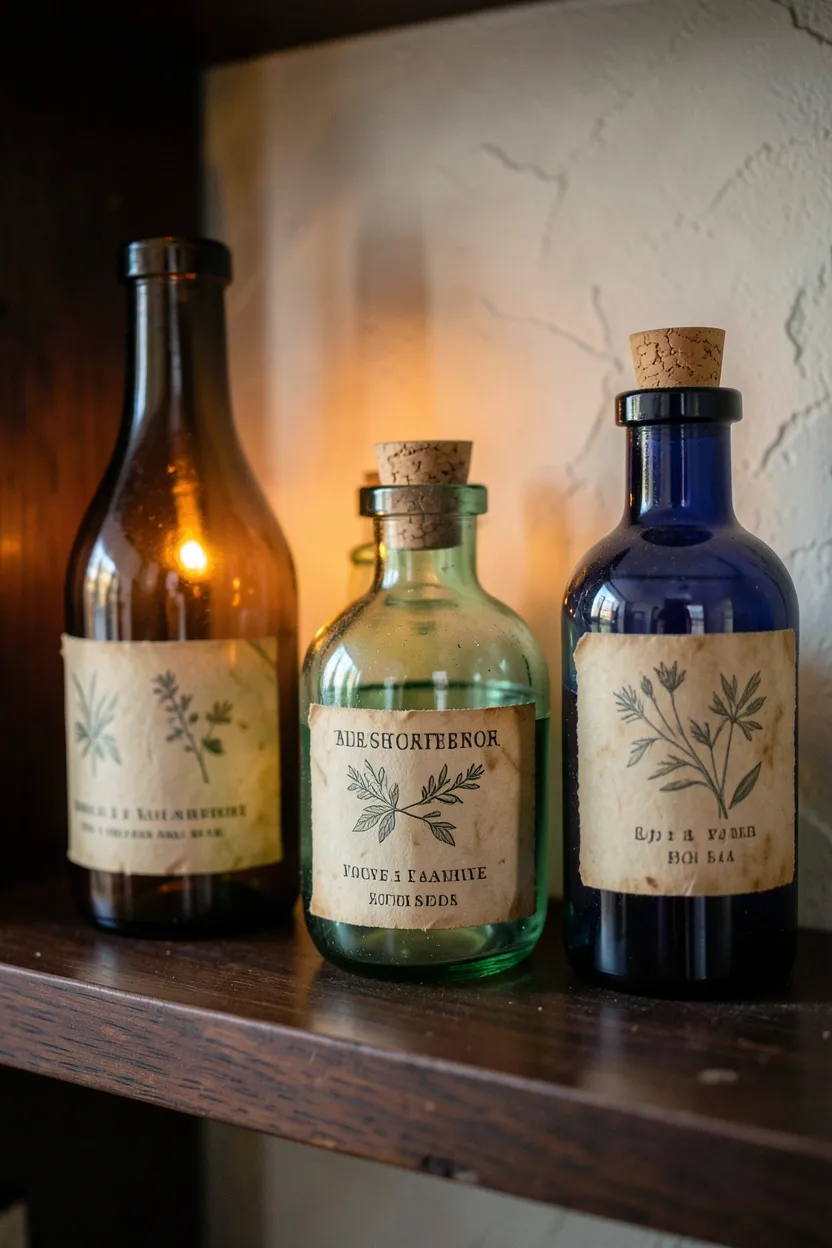 9. Elegant Potion Bottle Display