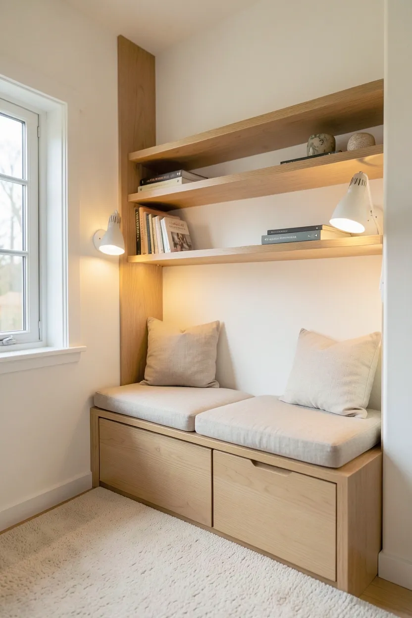 Wall-nook reading space