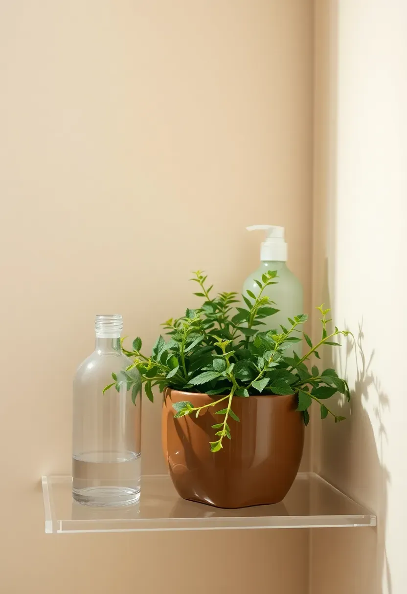 Suction-cup corner plant shelf