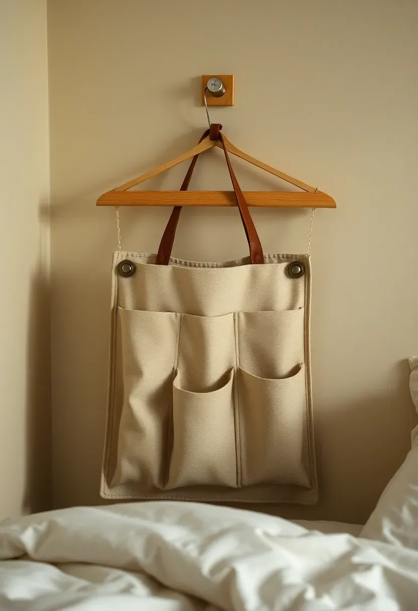 Bedside Pocket Organizer for Wall Storage
