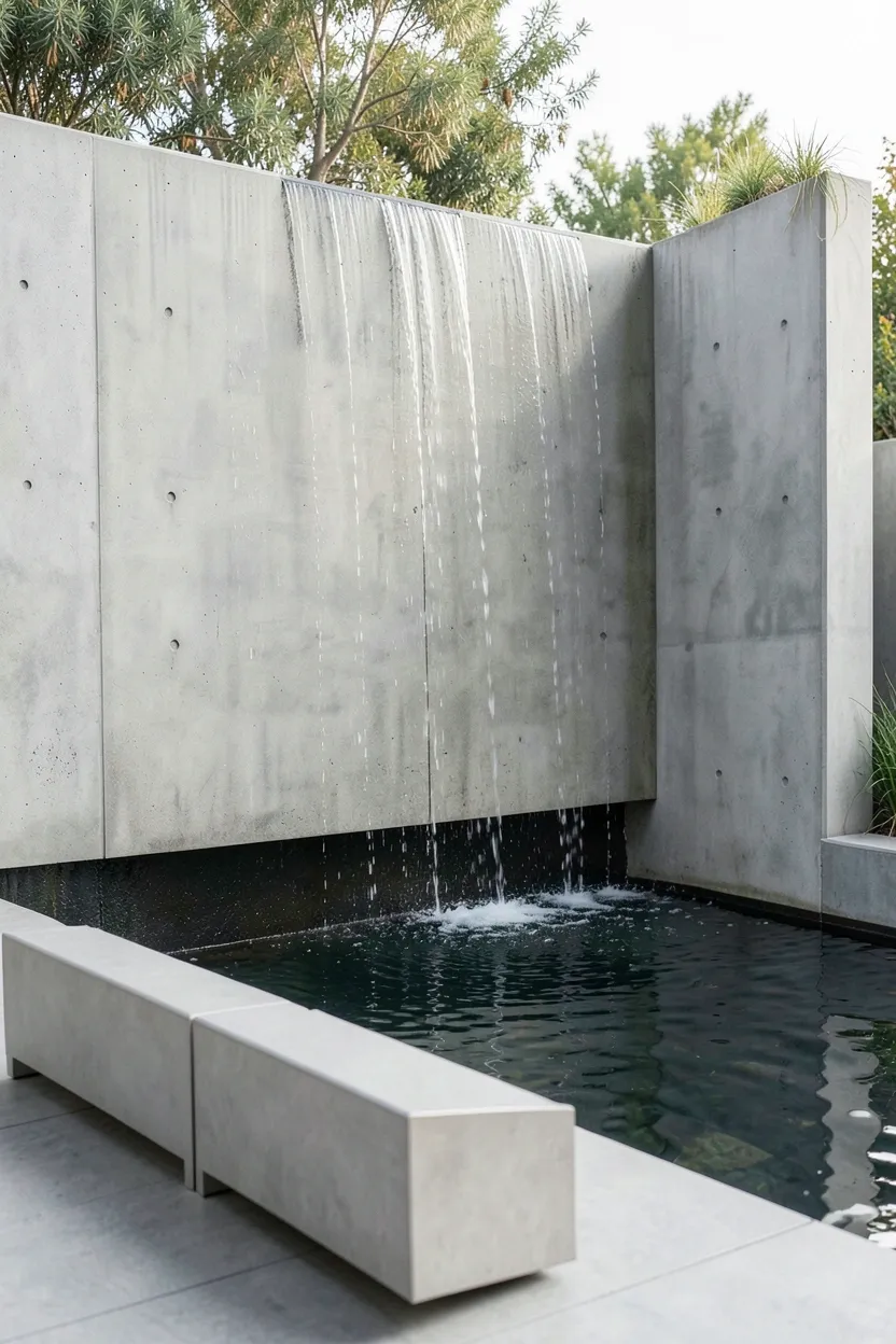 Water Feature Wall as Focal Point