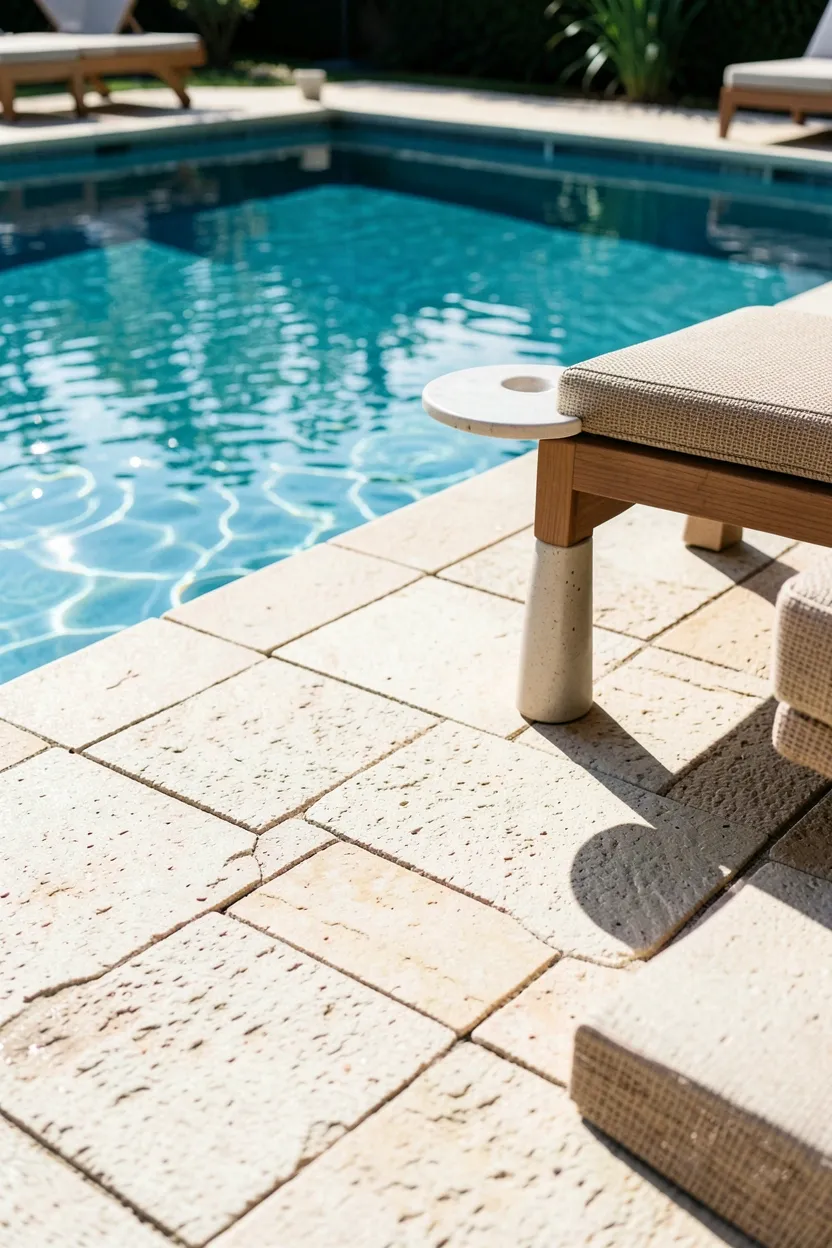 Poolside Paver Deck