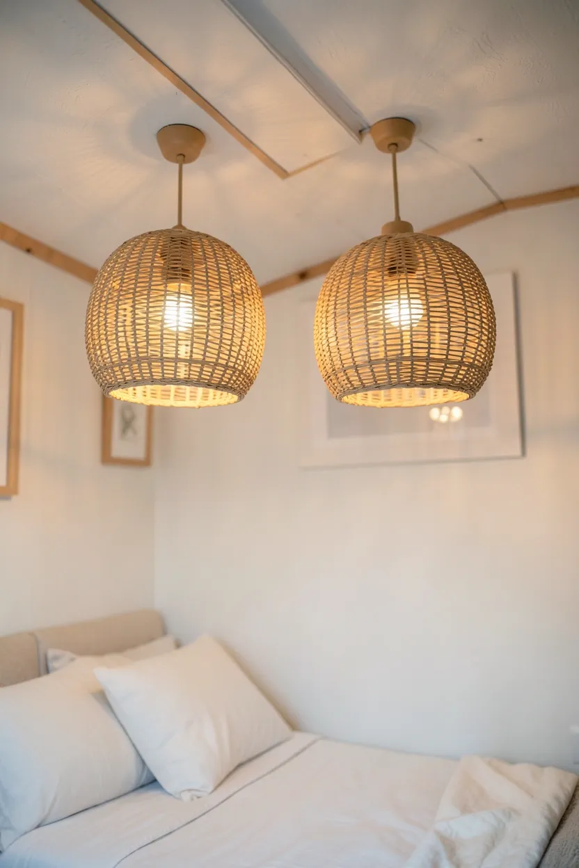 Woven Pendant Lights with Natural Materials