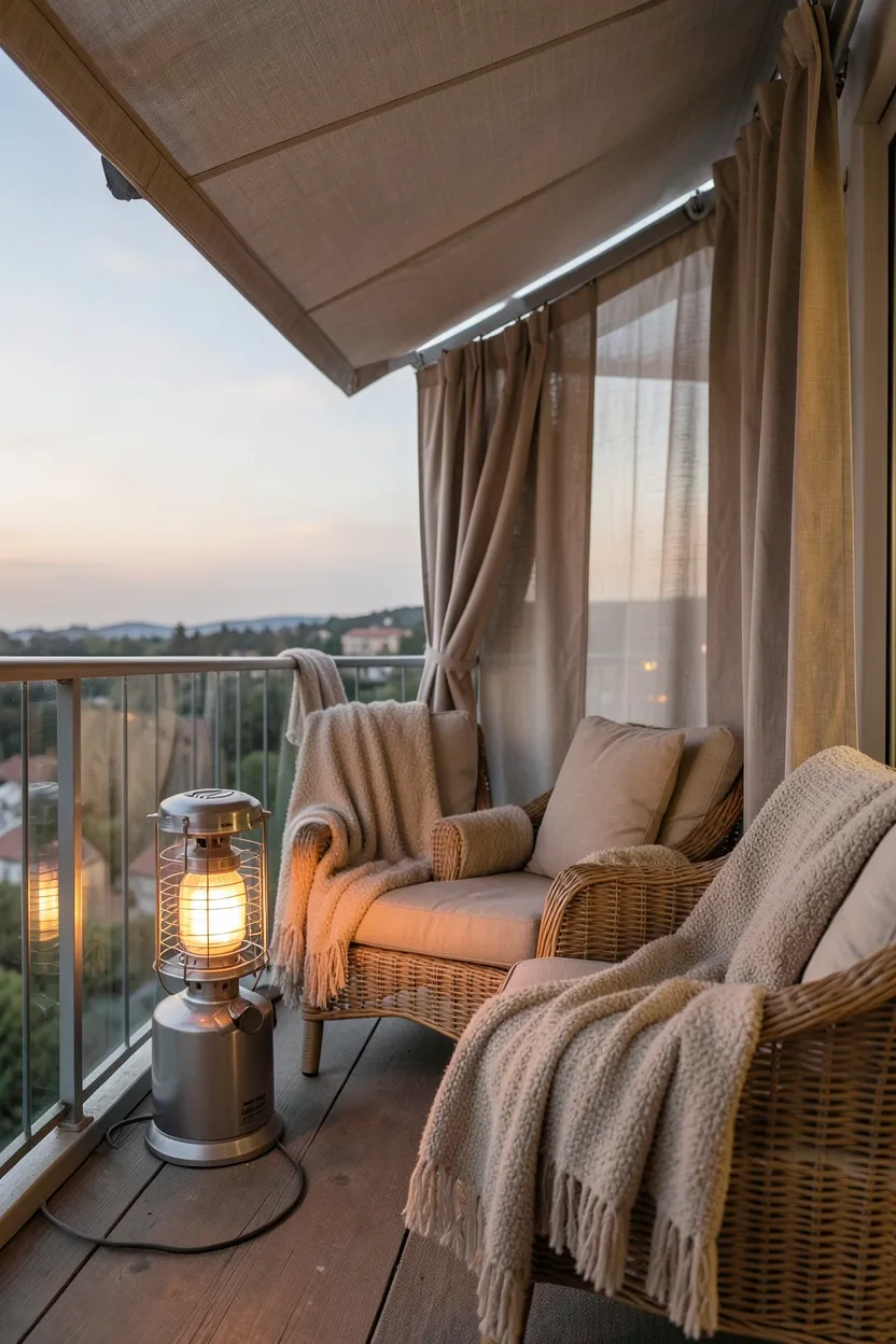 Year-Round Balcony with Heating and Shelter