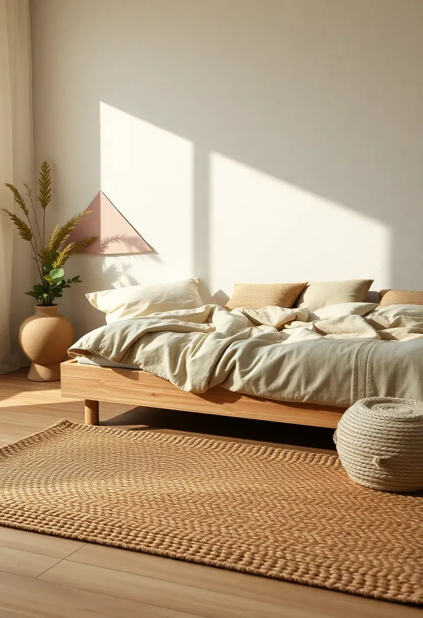 Earthy textiles that echo foliage for cohesive color flow