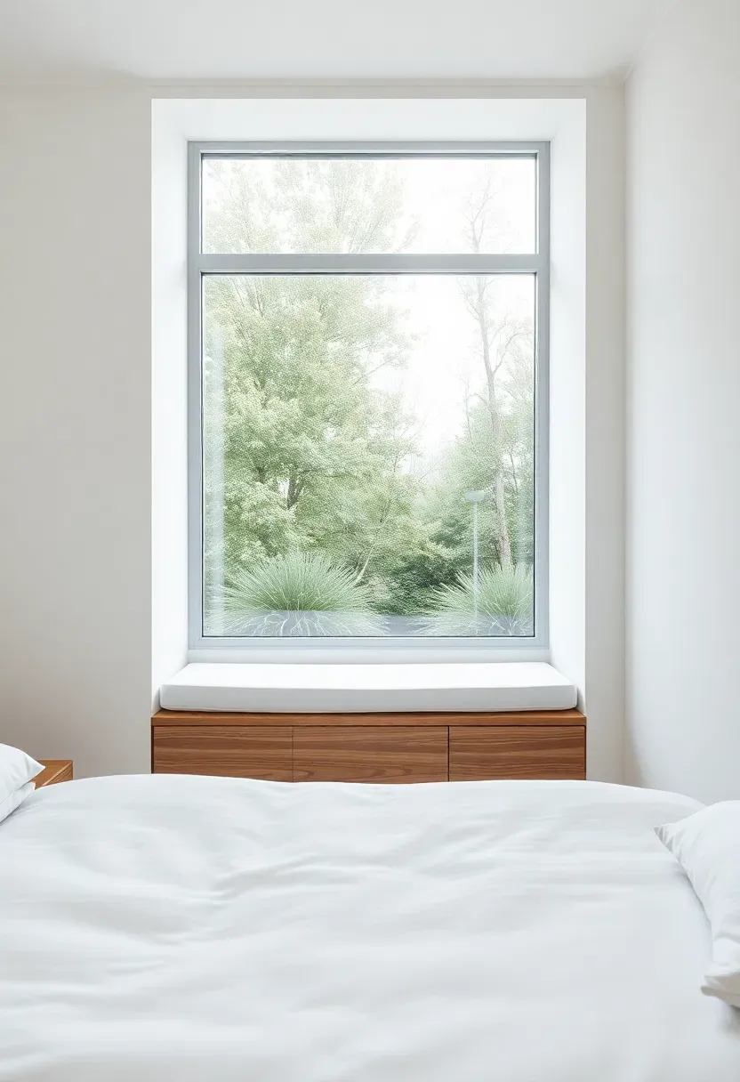 Built-In Window Bench with Floor-to-Ceiling Glass