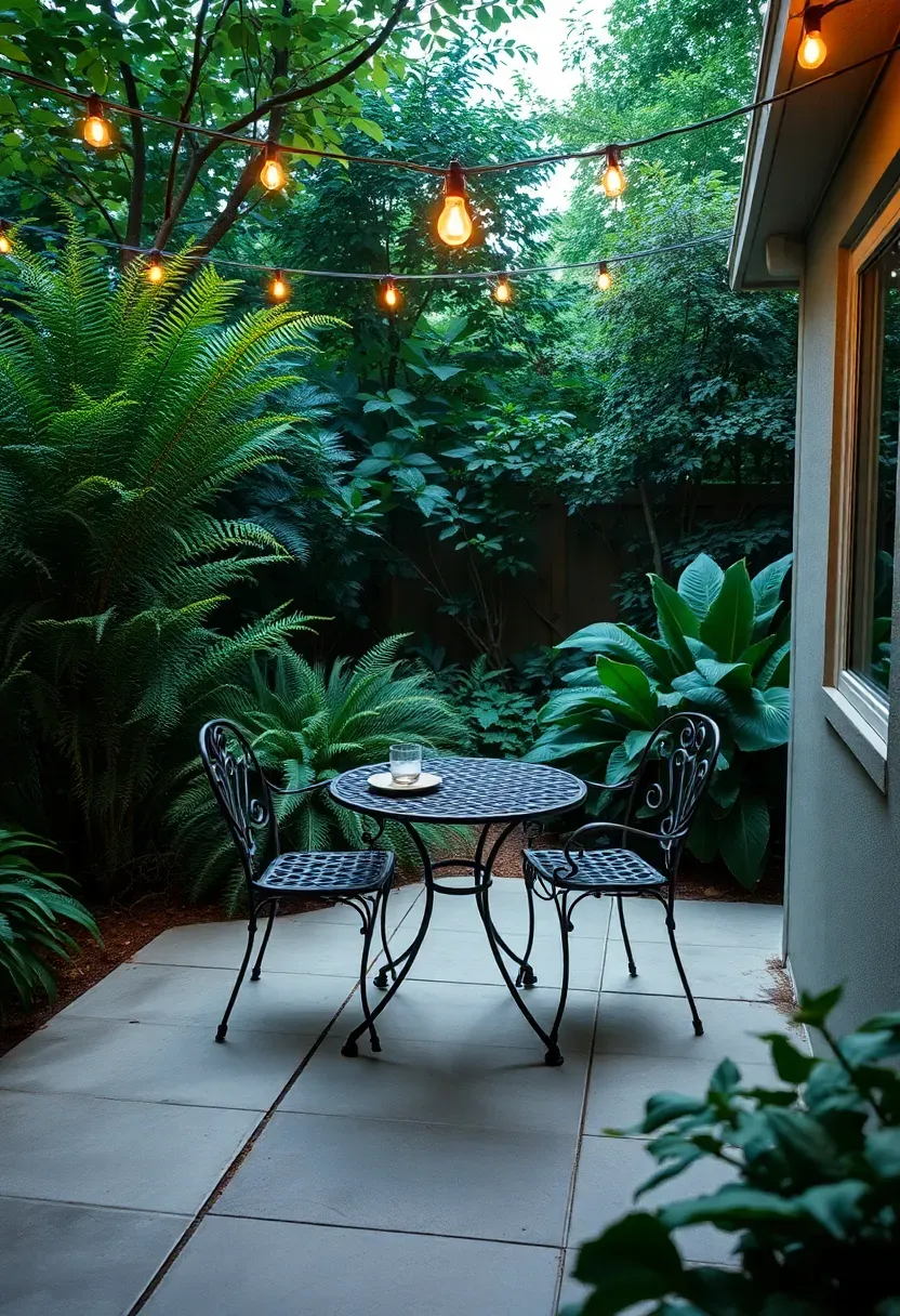 Compact bistro patio for intimate dining