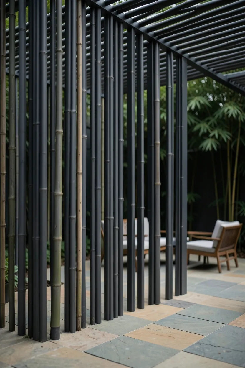 Bamboo-Inspired Pergola
