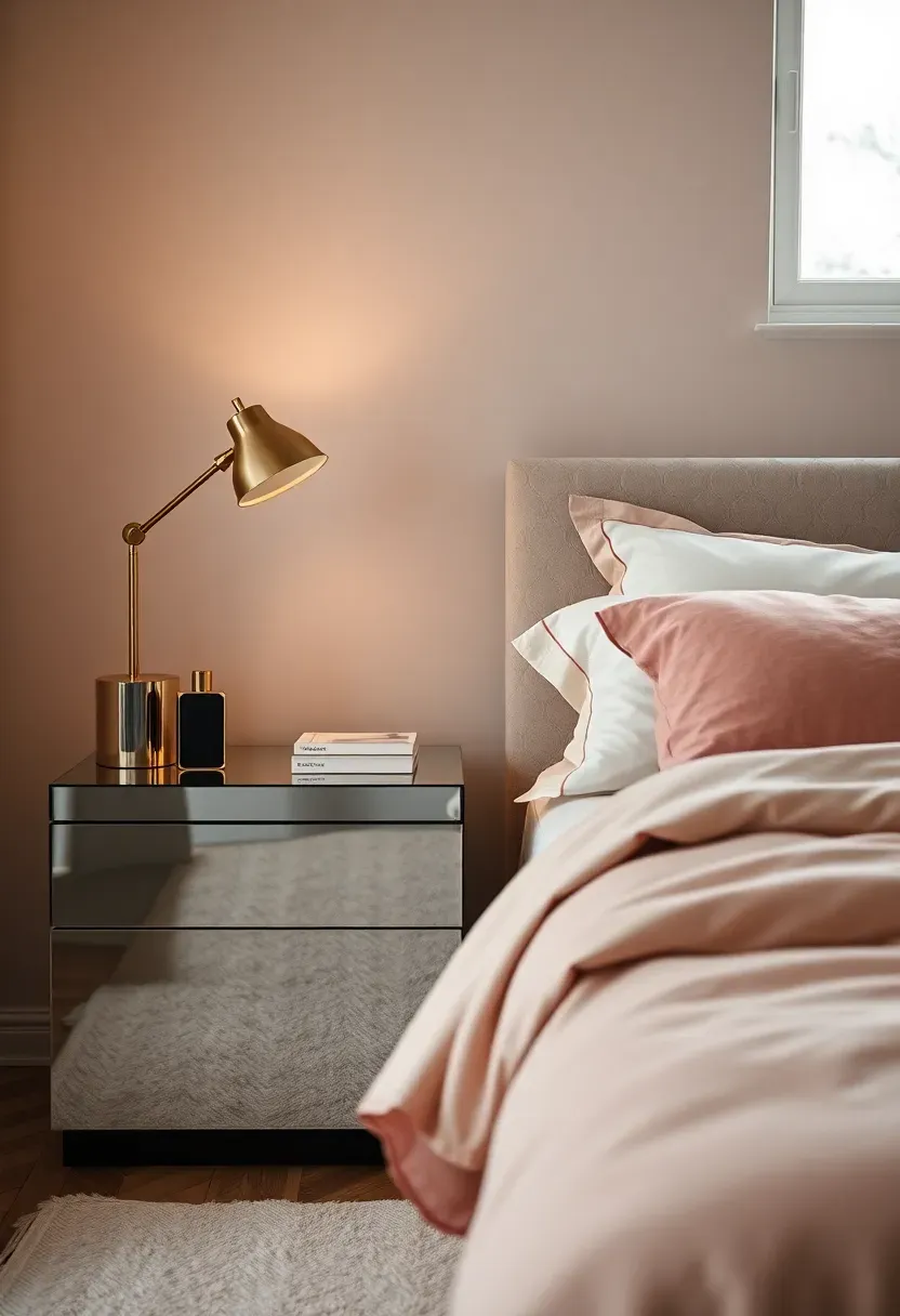 Black-and-rose palette with mirrored shine