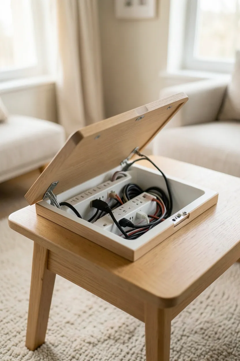 Hidden pop-up charging station