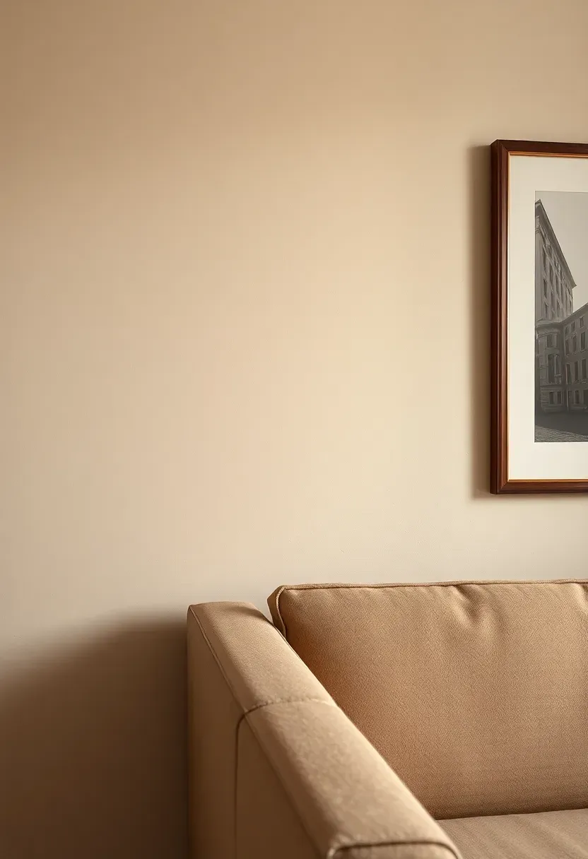 Textured plaster walls in warm gray
