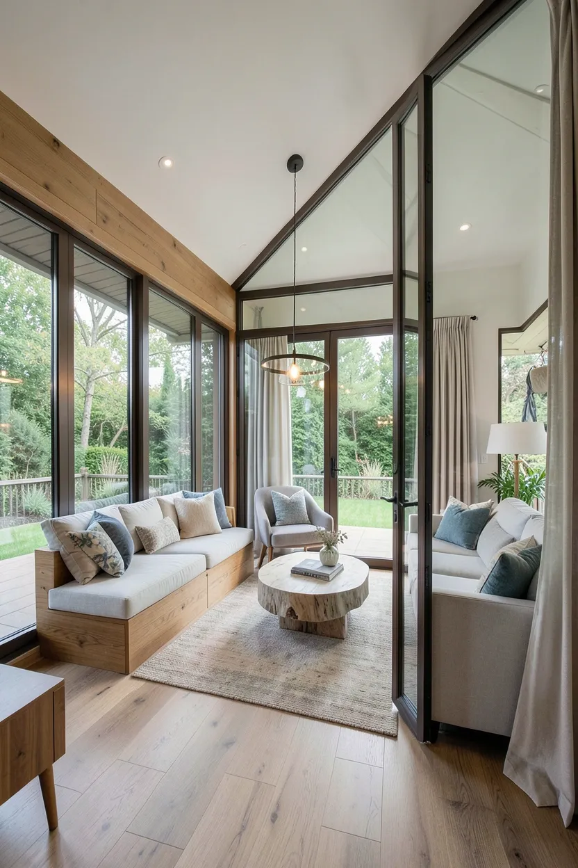 Porch Conversion into Indoor-Outdoor Living Space