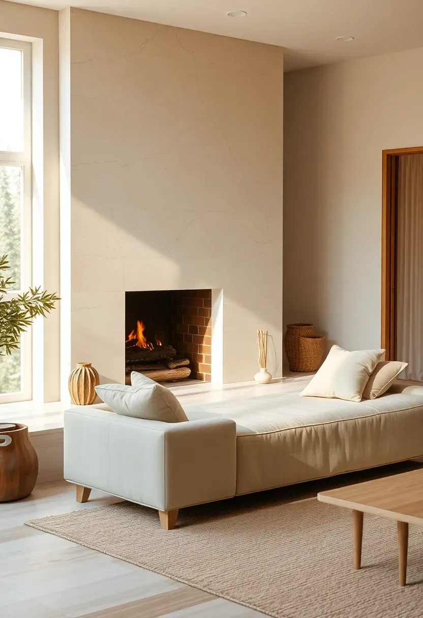 Corner fireplace with diagonal seating plan