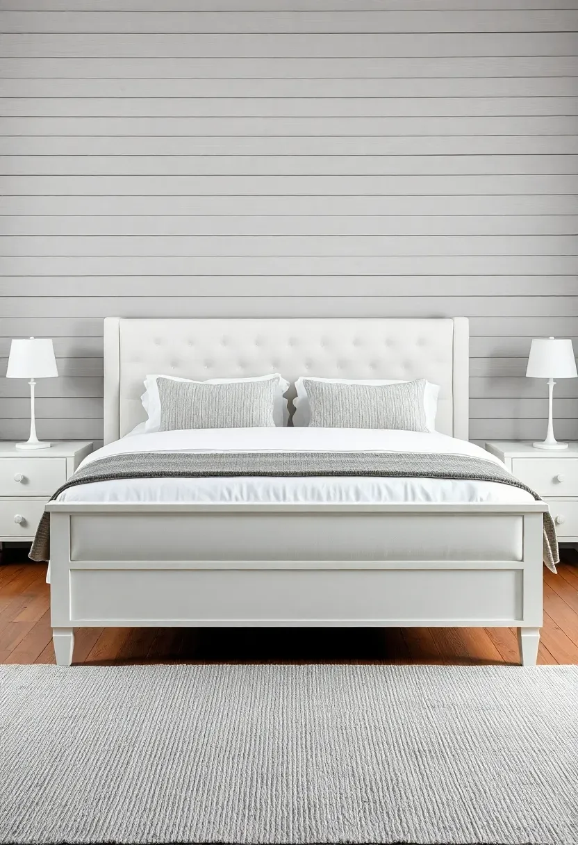 Grey Shiplap Headboard Wall