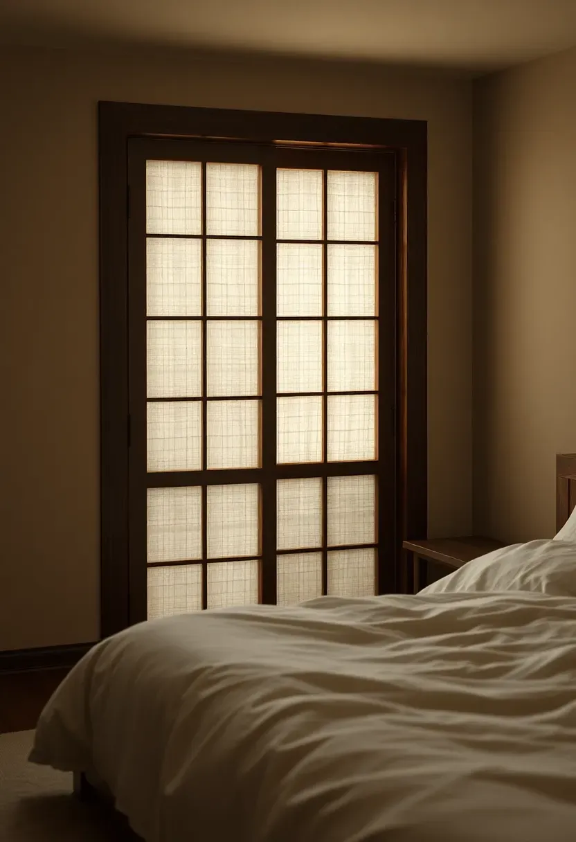 Shoji-style door for the ensuite threshold