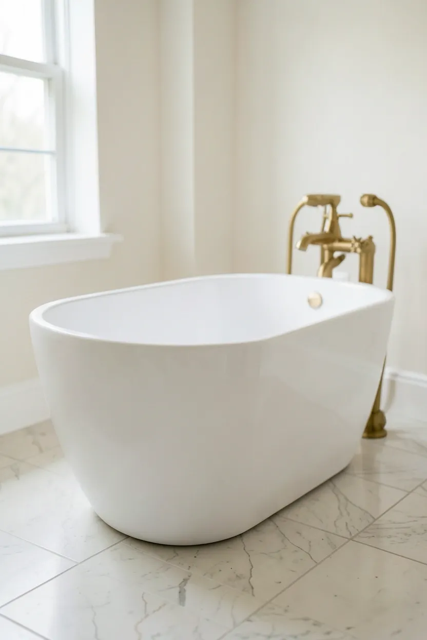 Freestanding Soaking Tub as Centerpiece