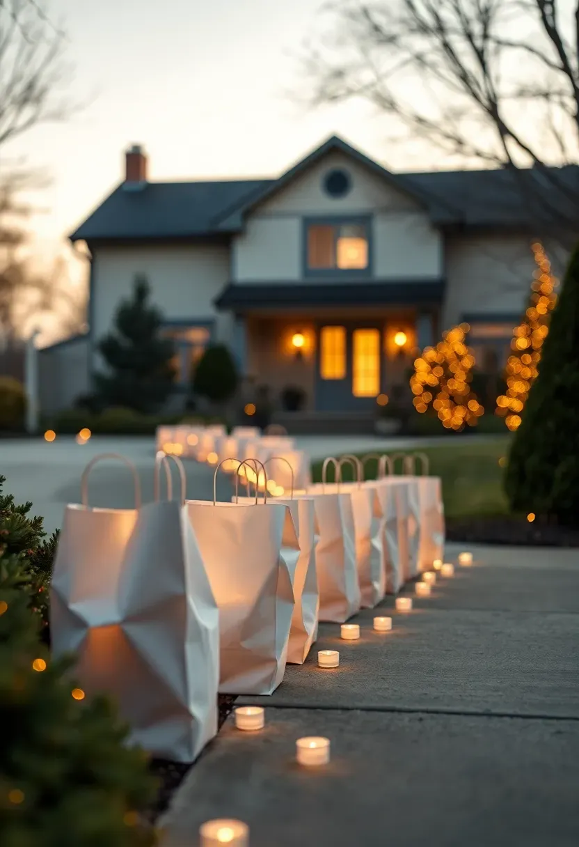 Driveway luminary line