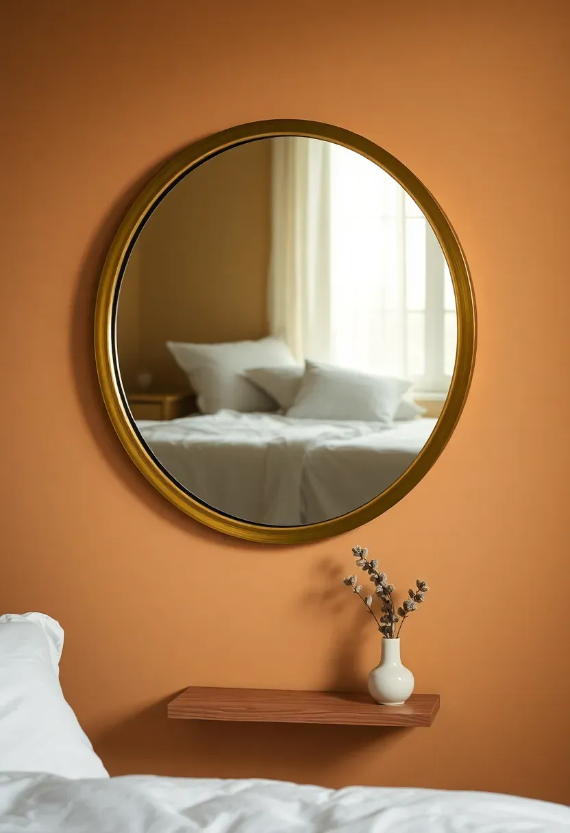 Mirrors with warm brass or gold frames