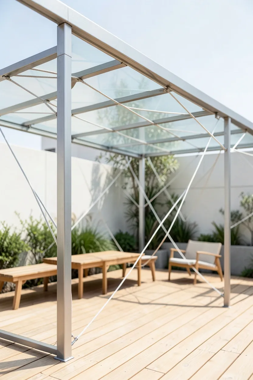 Cable-Tensioned Pergola