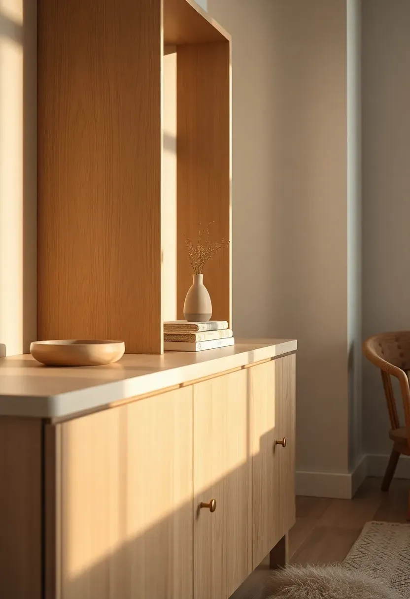 Baltic birch sideboard with brass pulls