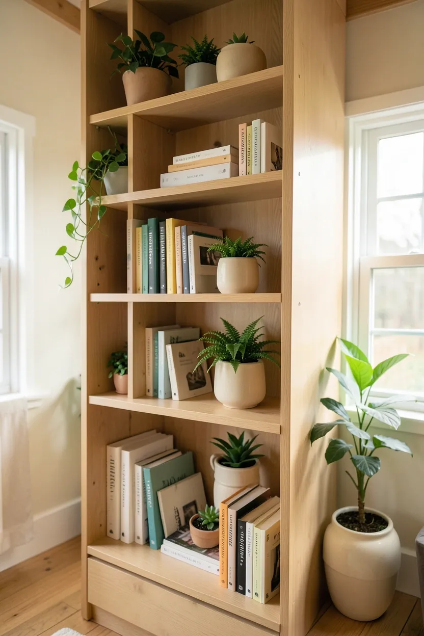 Vertical Bookshelf Room Divider