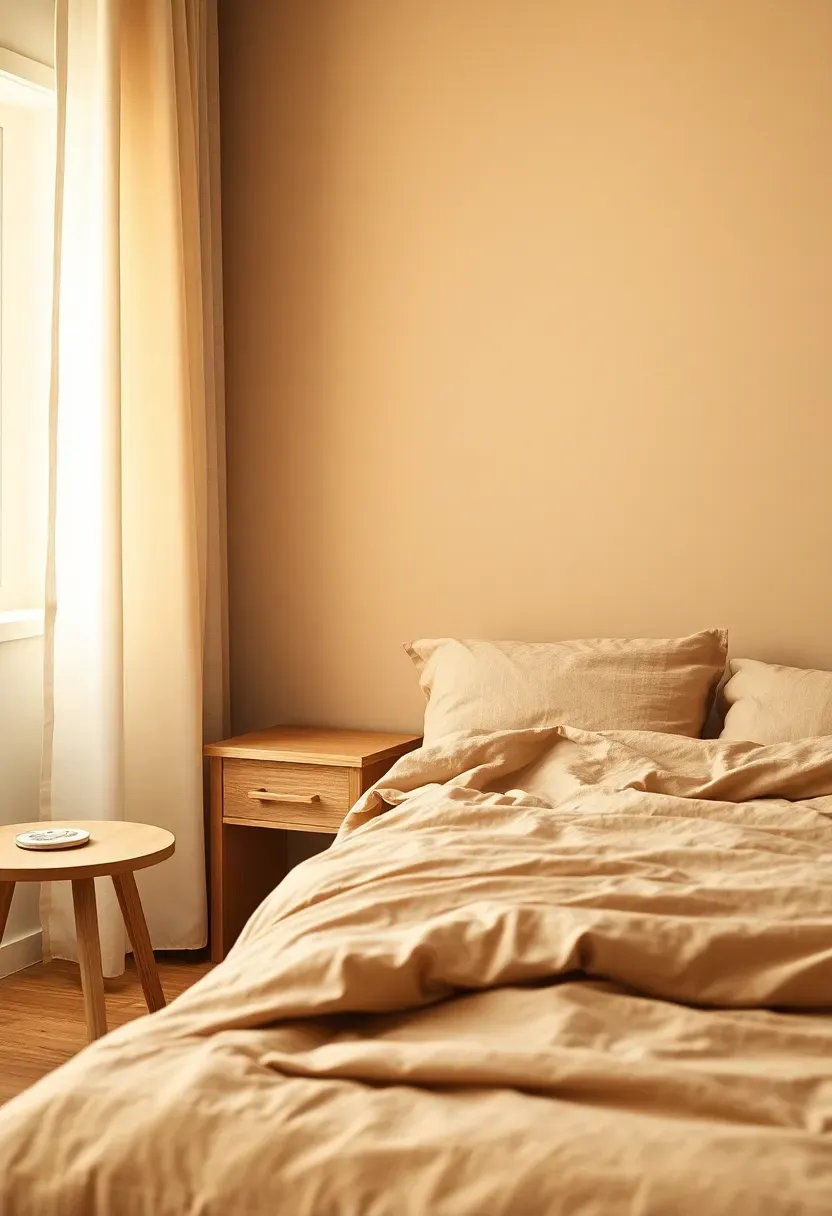 Taupe wall paint wash