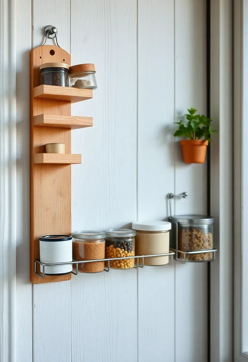 Upcycled over-the-door organizer in a teen bedroom with magnetic panels holding photos and notes — rental-safe vertical storage