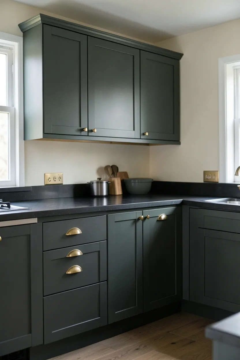 Black Kitchen Island With Stone Top