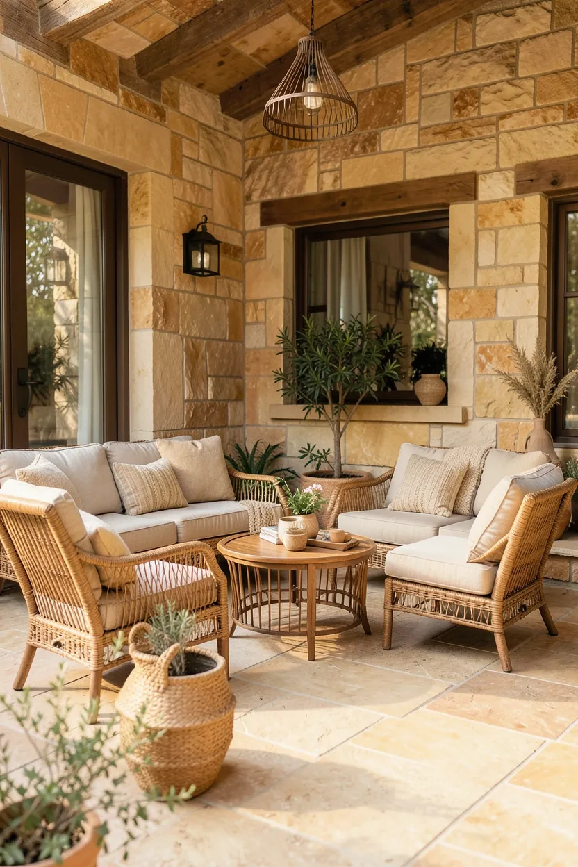 Sandstone Patio for Warm Tones