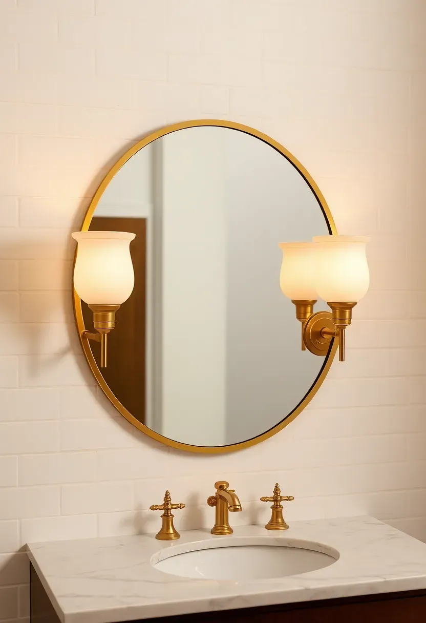 Brass sconce pair for warm glow