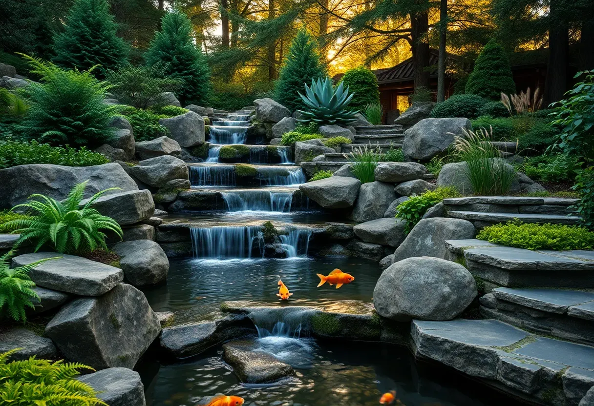 21 AI Waterfall Garden Ideas