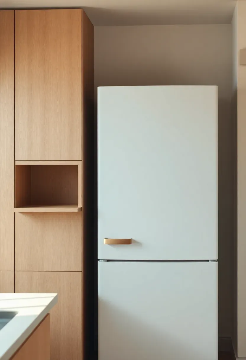 Integrated fridge with flush panels