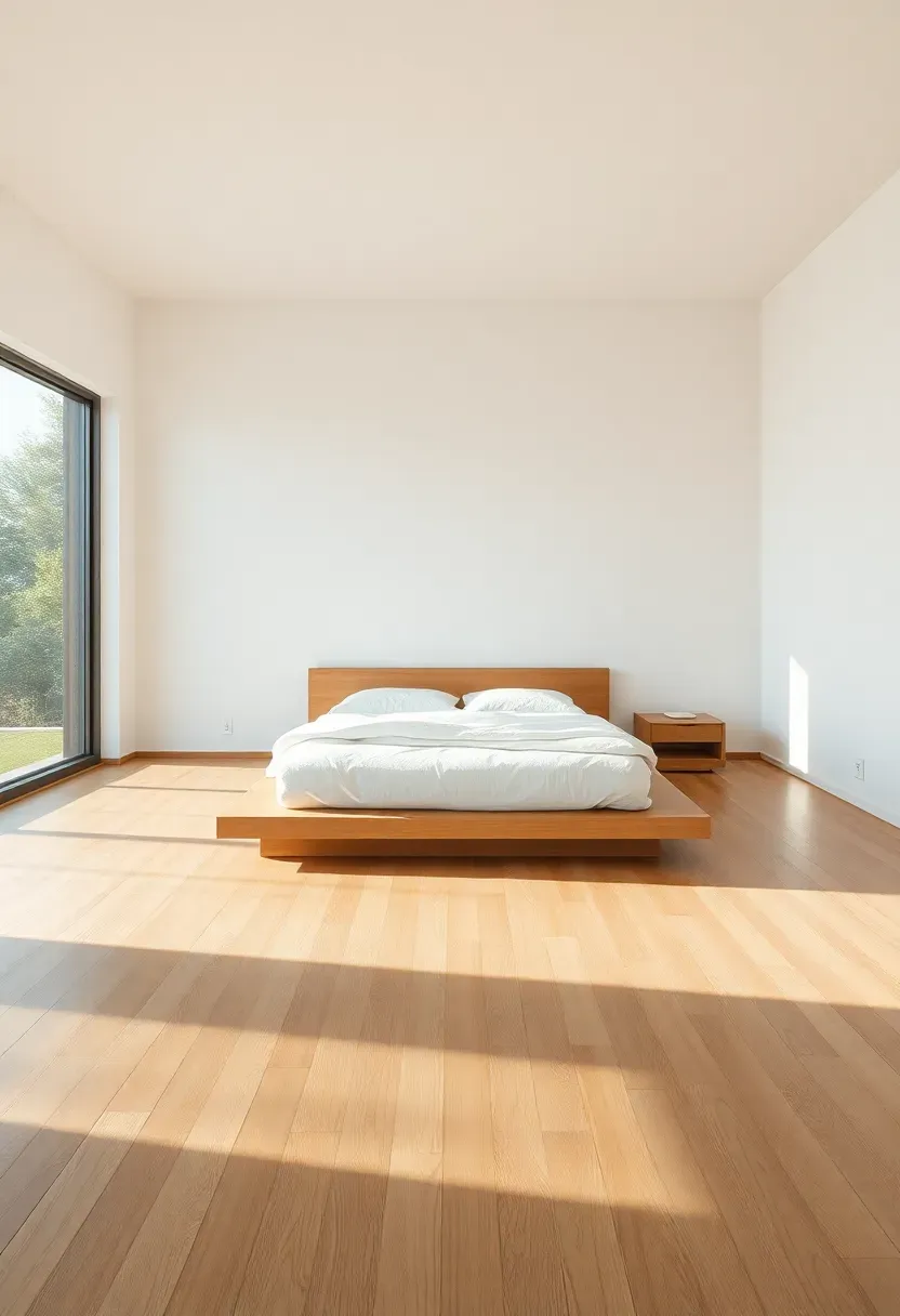 Bedroom with generous empty floor space