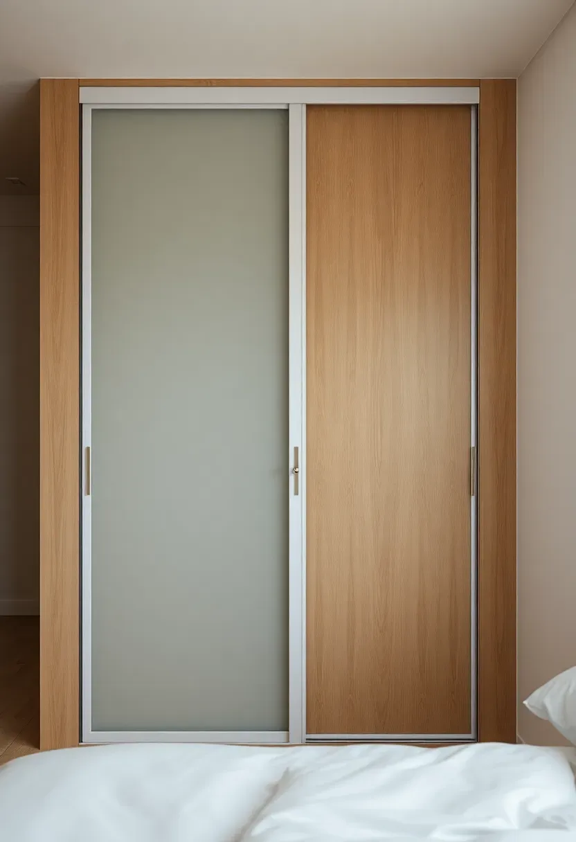 Sliding Door Wardrobe with Frosted Glass Panels