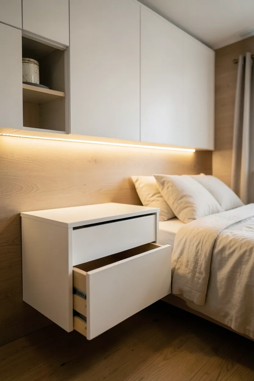 Floating Nightstands with Drawers