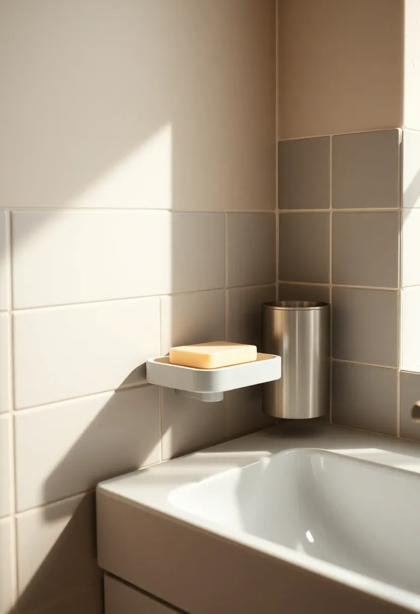 Wall-mounted soap dish set