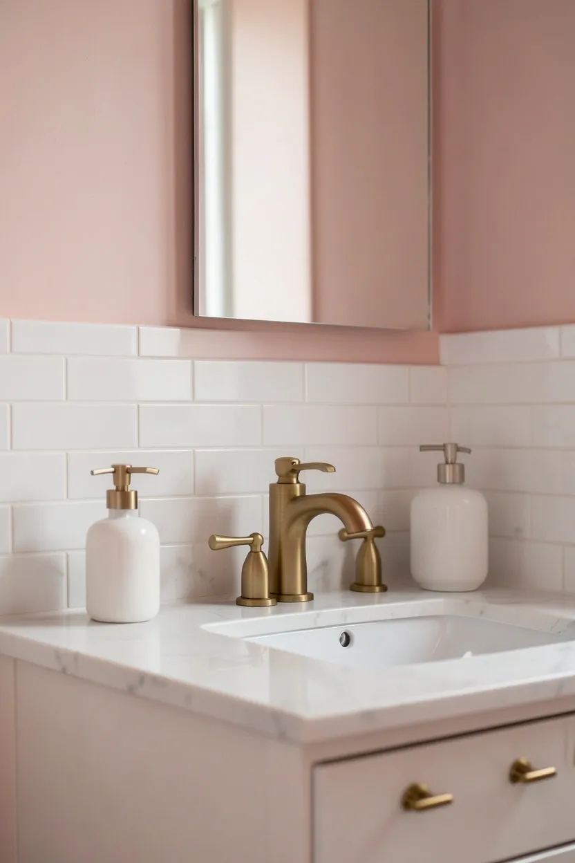 27 Pink Bathroom Ideas for Renters: Bold, No Lease Issues