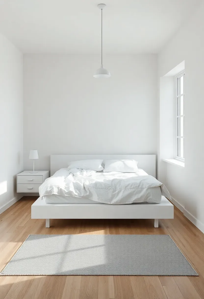 Scandinavian Minimal Grey White Bedroom