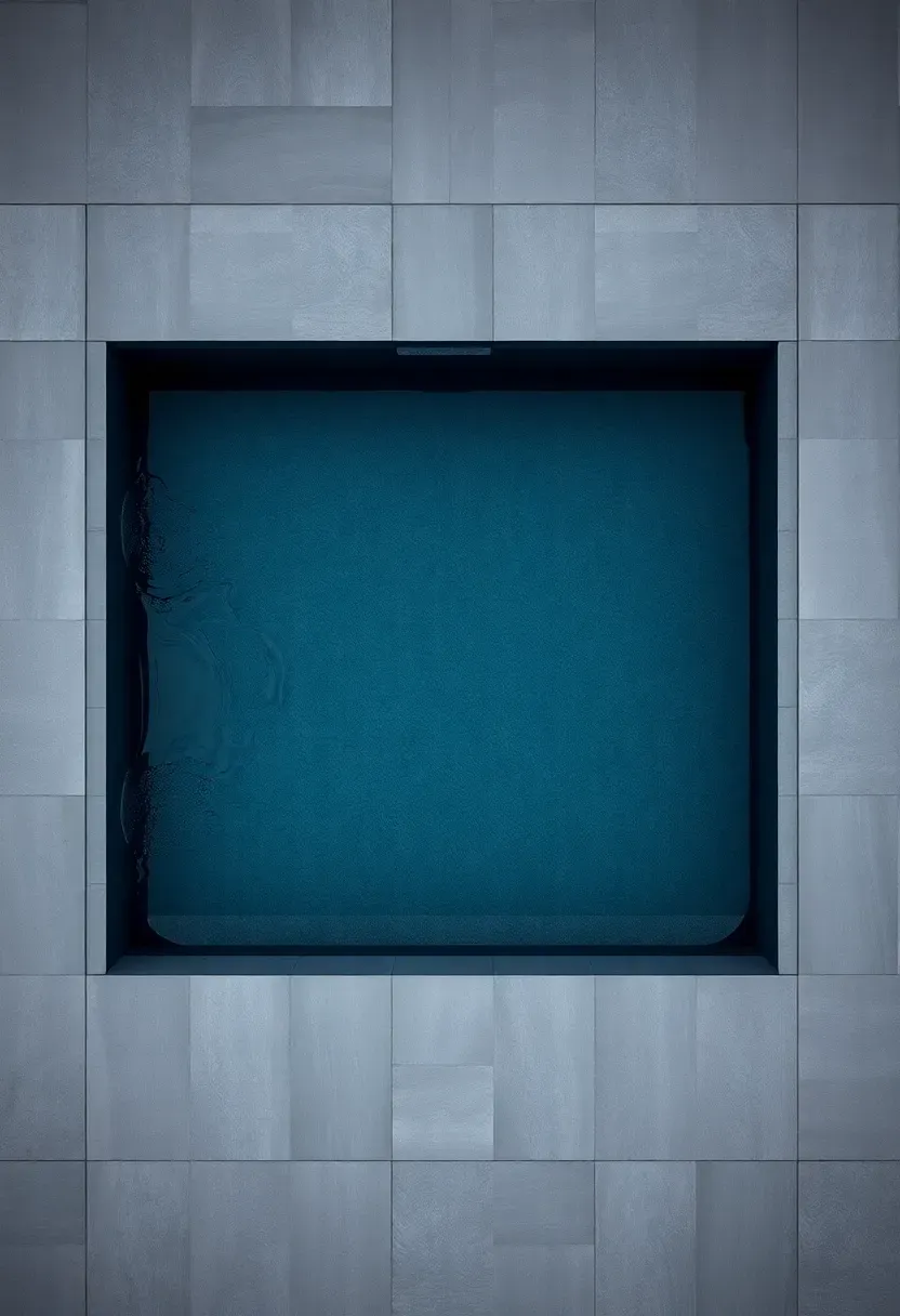 Perimeter overflow pool with water disappearing over all edges into hidden gutters