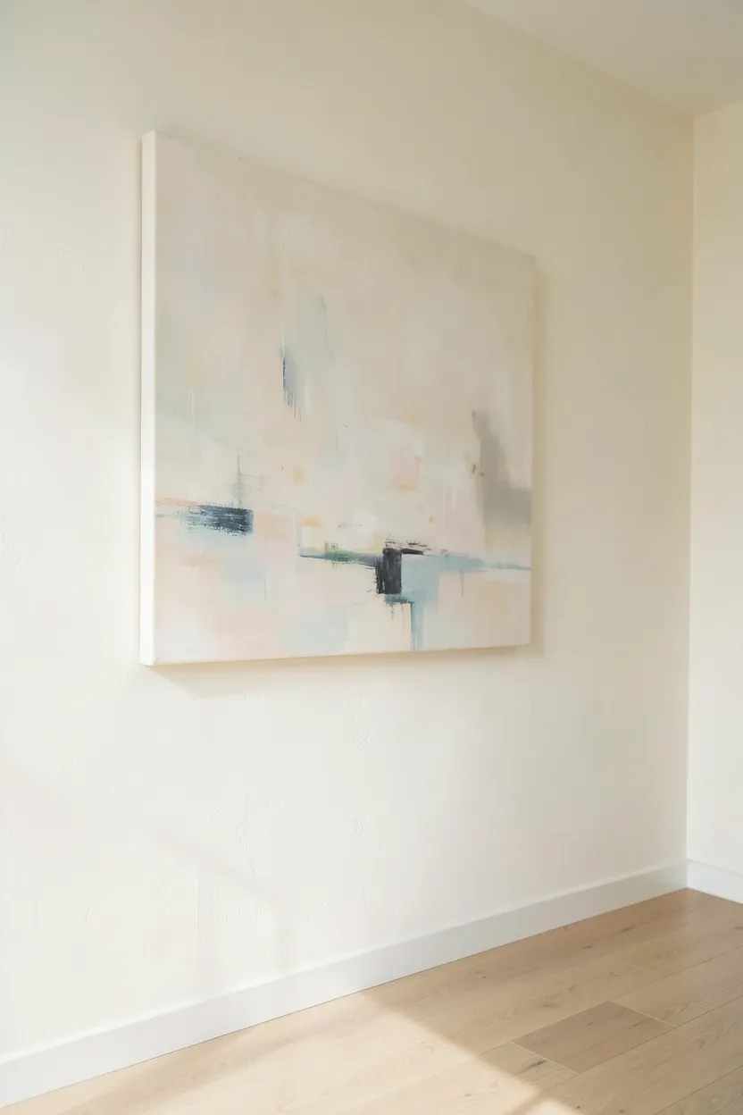 Minimalist evening planning ritual — index card with top three priorities beside a dim lamp in a calm apartment