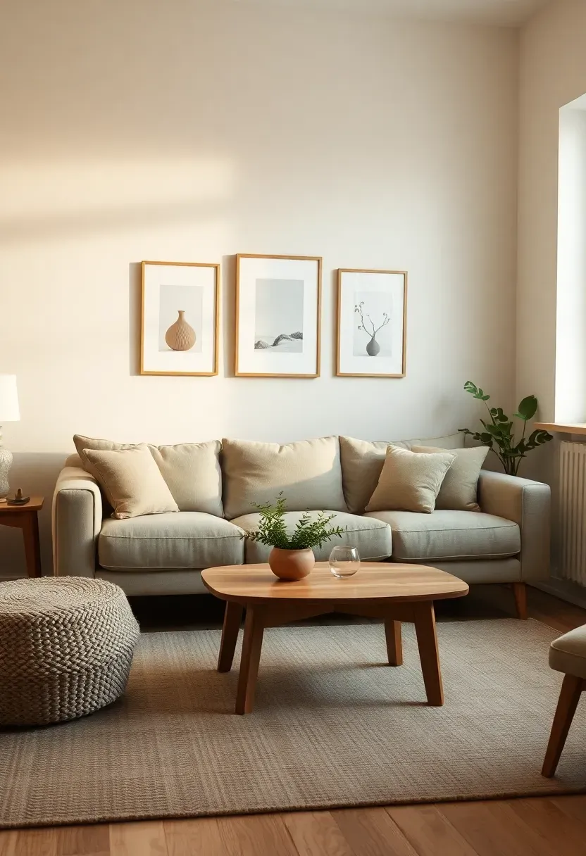 Minimal gallery wall with vintage frames