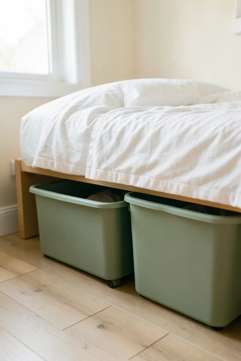 Sage Green Under-Bed Bins